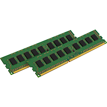 Kingston ValueRAM 8GB DDR3 SDRAM Memory Module 8 GB 2 4GB DDR3L 1600PC3 DDR3 SDRAM 1600 MHz CL11 1.35 V Non ECC Unbuffered 240 pin DIMM Lifetime Warranty - Office Depot