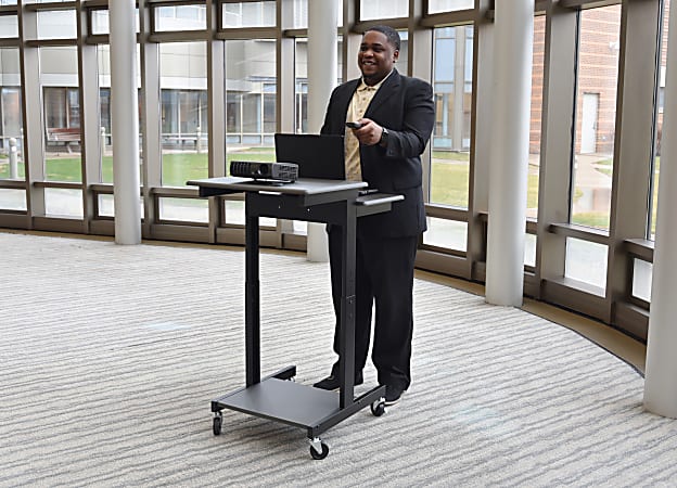 Luxor 24 W Adjustable Height Presentation Workstation 45 H x 31 W