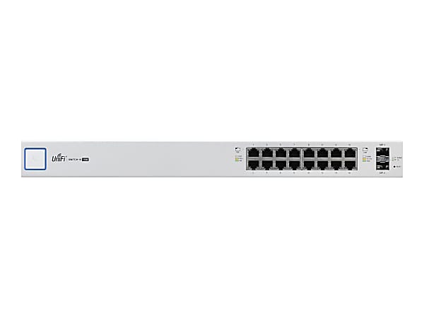 Ubiquiti UniFi Switch US-16-150W - Switch - managed - 16 x 10/100/1000 (PoE+) + 2 x Gigabit SFP - rack-mountable, wall-mountable - PoE+