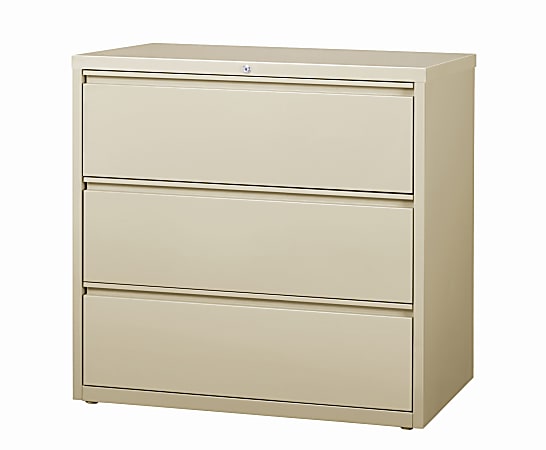 WorkPro® 19"D Lateral 3-Drawer File Cabinet, Putty