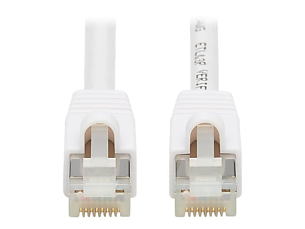Tripp Lite N262AB-020-WH Cat.6A S/FTP Network Cable  - 10 Gbit/s - Shielding - Gold Plated Contact - CMX - 26 AWG - White