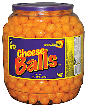 Utz® Cheese Balls Snack Barrel, 23 Oz Tub