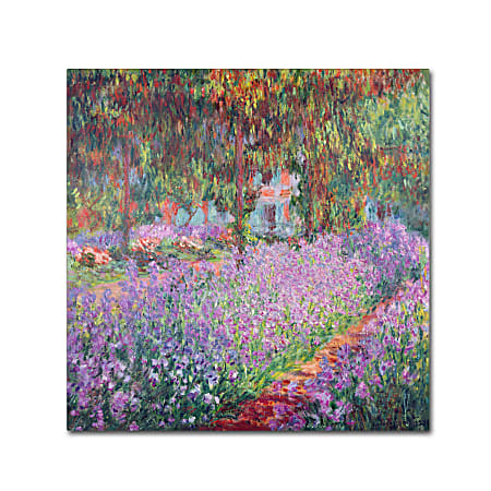 Trademark Global The Artist's Garden At Giverny Gallery-Wrapped Canvas Print By Claude Monet, 24"H x 24"W