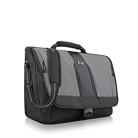 Solo® Supreme Messenger Bag, Black/Gray