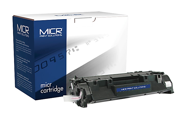 MICR Print Solutions Remanufactured Black Toner Cartridge Replacement For HP CE505A