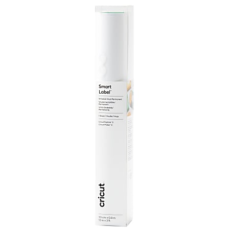 Cricut Smart Label Permanent Writable Vinyl, 13&rdquo; x 3&rsquo;, White