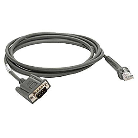 Zebra Straight RS232 Cable - 7 ft Serial Data Transfer Cable - Black