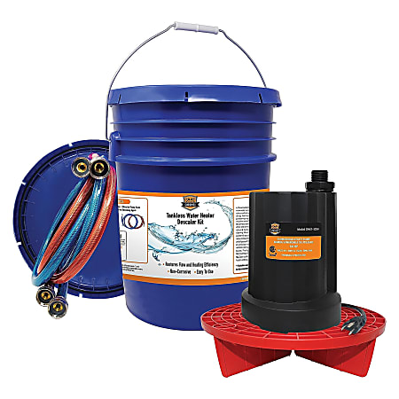 Chromex Tankless Water Heater Flushing Kit, 10-1/2” x 10-1/2”, Blue