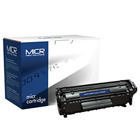 MICR Print Solutions Remanufactured MICR Black Toner Cartridge Replacement For HP 12A, Q2612A, MCR12AM