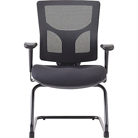 Lorell Conjure Guest Chair - Fabric, Polyurethane Foam Seat - Mesh Back - Mid Back - Sled Base - Black - 1 Each Lorell Conjure Guest Chair - Fabric, Polyurethane Foam Seat - Mesh Back - Mid Back - Sled Base - Black - 1 Each