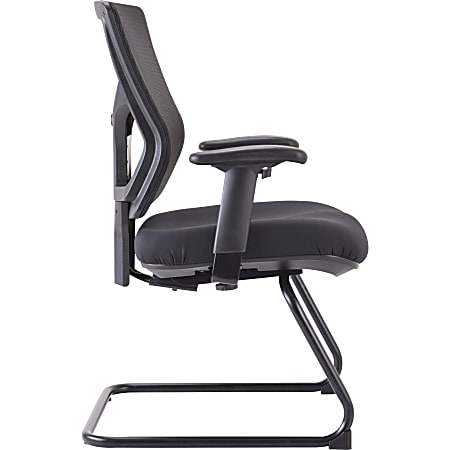 Lorell Conjure Guest Chair - Fabric, Polyurethane Foam Seat - Mesh Back - Mid Back - Sled Base - Black - 1 Each Lorell Conjure Guest Chair - Fabric, Polyurethane Foam Seat - Mesh Back - Mid Back - Sled Base - Black - 1 Each