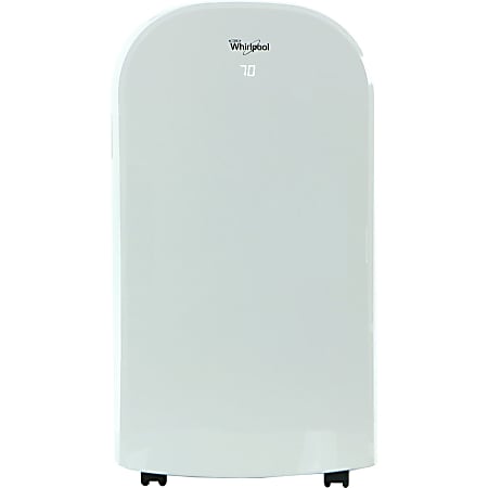 Whirlpool Dual-Exhaust Portable Air Conditioner With Remote, 14,000 BTU, 30 5/16"H x 17 15/16"W x 15 5/8"D, White