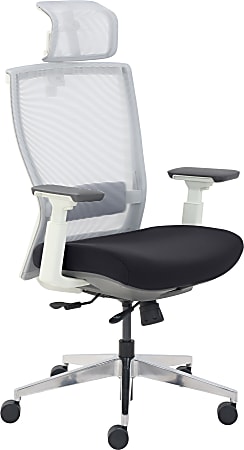 True Commercial Pescara Ergonomic High-Back Executive Chair, Black/Off-White