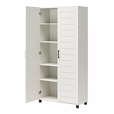Ameriwood Home SystemBuild Kendall Storage Cabinet 2 Drawers 3 Shelves  White - Office Depot