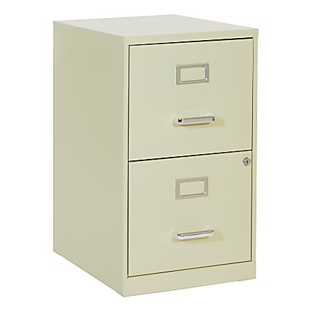 Office Star™ 20"D Vertical 2-Drawer Locking File Cabinet, Tan