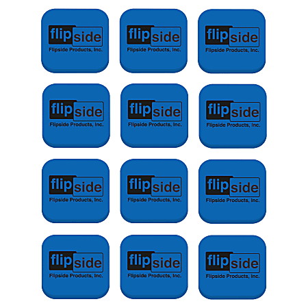 Flipside Magnetic Whiteboard EVA Foam Student Erasers, 1"H x 2"W x 2"D, Blue, Pack Of 12
