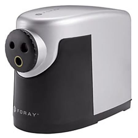 FORAY® Multi-Hole Electric Pencil Sharpener, 7 1/2", Silver