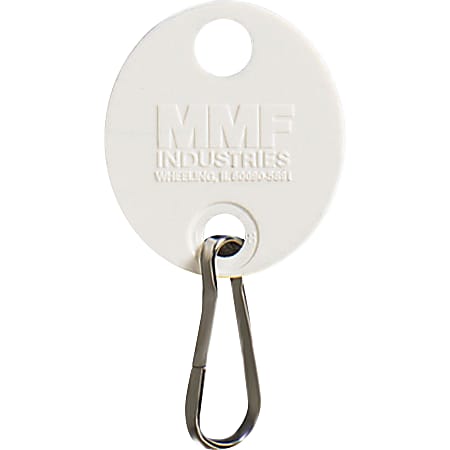 New-steelmaster MMF Industries Bag of 20 White Key Tags Hook Style for sale online 