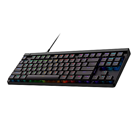 Logitech G515 TKL Wired Low Profile Gaming Keyboard, Fully Customizable RGB, Double-Shot PBT Keycaps, Tactile/Brown Switches
