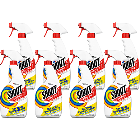 SC Johnson Shout Laundry Stain Remover Spray, 22 Fl Oz, Pack Of 8 Bottles