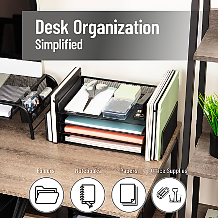 Mind Reader 4 Tier 6 Compartment Storage Desktop Organizer 6 H x 9 320 ...