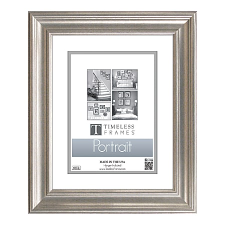 Amanti Art Rectangular Wood Picture Frame, 24” x 28" With Mat, Signore Bronze