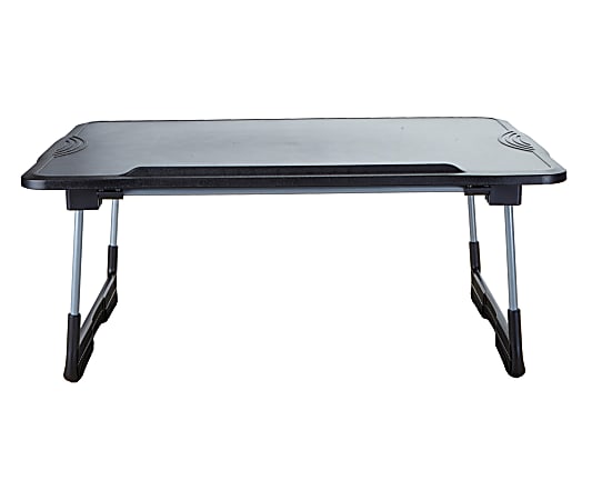 Mind Reader Plastic Adjustable Foldable Laptop Table, Black