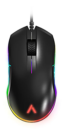 Azio ATOM Ambidextrous RGB Gaming Mouse, Black, GM-ATOM-01