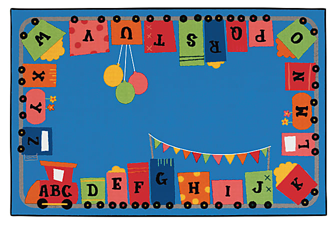 Carpets for Kids KIDValue Rugs Alphabet Fun Train Activity Rug 4 x 6 ...