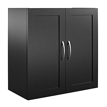 Systembuild Evolution Lory Framed 24"W Wall Cabinet, Black