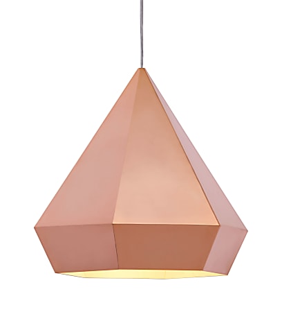Zuo Modern Forecast Ceiling Lamp, 13-4/5"W, Rose Gold