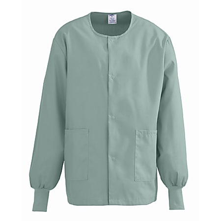 Medline ComfortEase™ Unisex Warm-Up Scrub Jacket, 2X, Seaspray