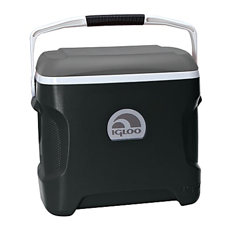 Igloo Workman Ice Chest, 30 Qt, Black/Gray/White