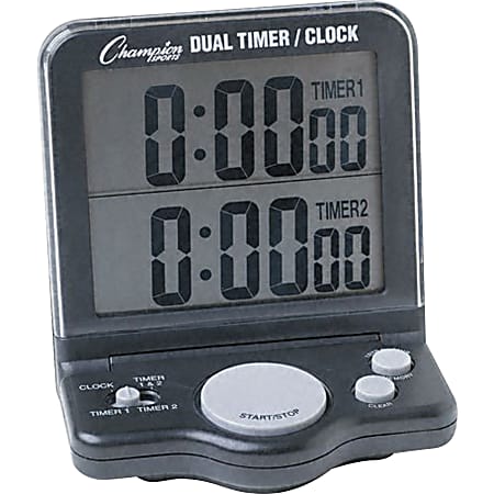 Champion Sports Dual-Display Timer, Black