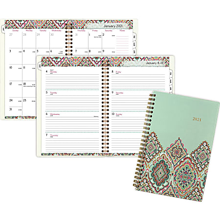 AT-A-GLANCE® Marrakesh Weekly/Monthly Planner, 4 7/8" x 8", Assorted January To December 2021