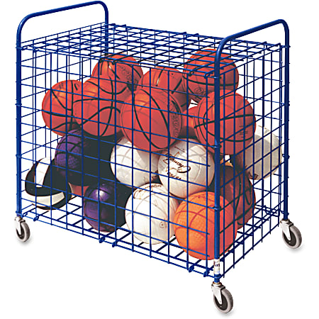 Champion Sports Full Size Lockable Ball Locker, Steel, 36"L x 24"W x 36"H, Blue