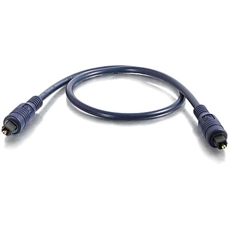 C2G 0.5m Velocity TOSLINK Optical Digital Cable - Toslink Male Audio - Toslink Male Audio - 1.64ft - Blue