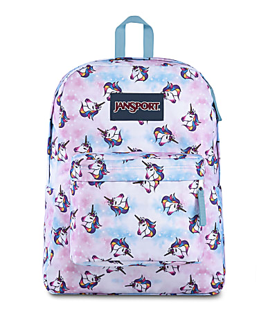 JanSport SuperBreak Backpack Unicorn Clouds Office Depot