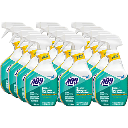 CloroxPro Formula 409 Cleaner Degreaser Disinfectant, 32 Fl Oz Spray, Case Of 12