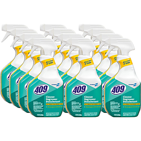 CloroxPro Formula 409 Cleaner Degreaser Disinfectant, 32 Fl Oz Spray, Case Of 12