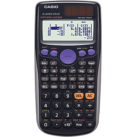 Casio FX-300ESPLUS Scientific Calculator - Hard Shell Cover, Textbook Display, Battery Backup, Dual Power, Auto Power Off - Battery/Solar Powered - 3.2" x 0.4" x 6.4"