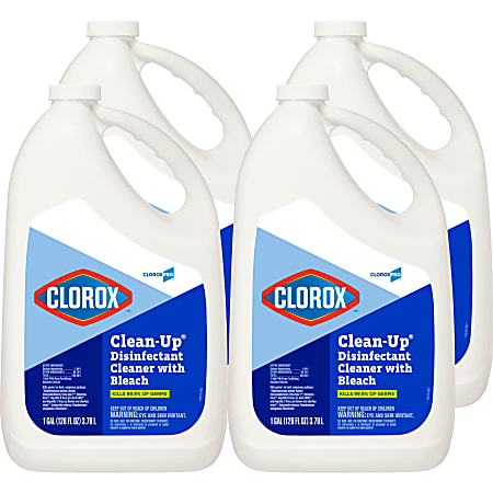 CloroxPro™ Clorox Clean-Up Disinfectant Cleaner with Bleach Refill, 128 Oz, Pack Of 4