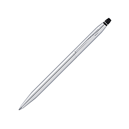 Cross® Click Ballpoint Pen, Medium Point, 0.7 mm, Chrome Barrel, Black Ink