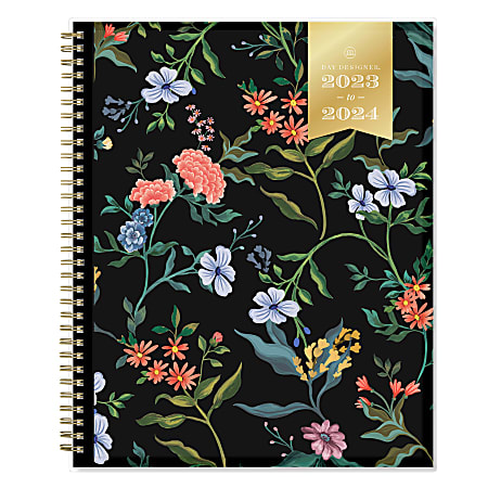2023-2024 Day Designer Weekly/Monthly Planning Calendar, 8-1/2" x 11", Twilight Floral, July 2023 To June 2024, 142506