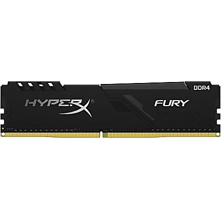 HyperX Fury 8GB DDR4 SDRAM Memory Module - 8 GB (1 x 8GB) - DDR4-3200/PC4-25600 DDR4 SDRAM - 3200 MHz - CL16 - 1.35 V - Non-ECC - Unbuffered - 288-pin - DIMM - Lifetime Warranty