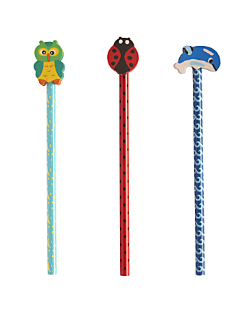 Office Depot&reg; Brand Wood Fashion Pencil, #2 Medium Lead, Assorted Animal Designs