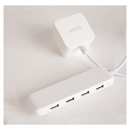 Ativa 4 Port USB 3.0 Charging Hub Black 41513 - Office Depot