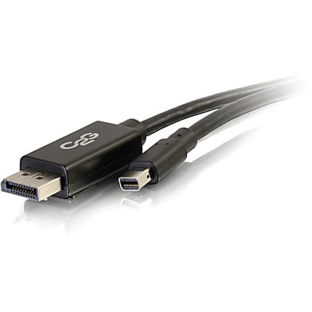 C2G 3ft 4K Mini DisplayPort to DisplayPort Cable - 4K 30Hz - Black - M/M - DisplayPort/Mini DisplayPort for Audio/Video Device - 3 ft - 1 x Mini DisplayPort Male Digital Audio/Video - 1 x DisplayPort Male Digital Audio/Video - Black