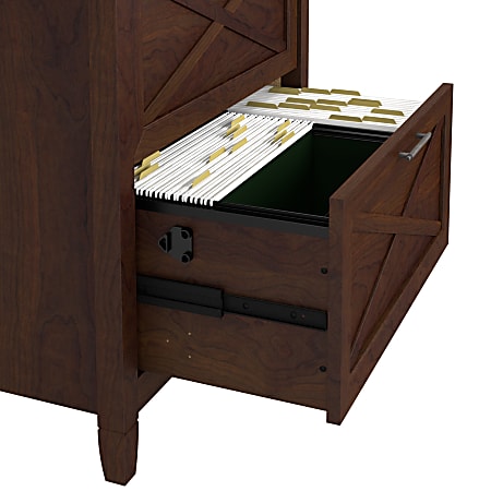 Bush furniture key west 2 drawer shop lateral file cabinet in bing cherry
