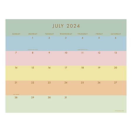 2024-2025 TF Publishing Academic Medium Monthly Desk Pad Blotter, 12” x 17”, Super, July To June